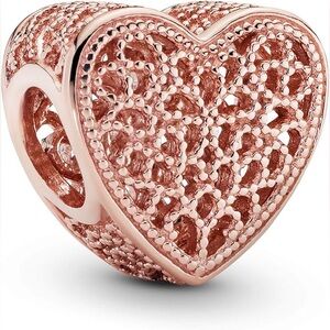 Pandora Moments Rose Gold Filled with Romance Heart Charm